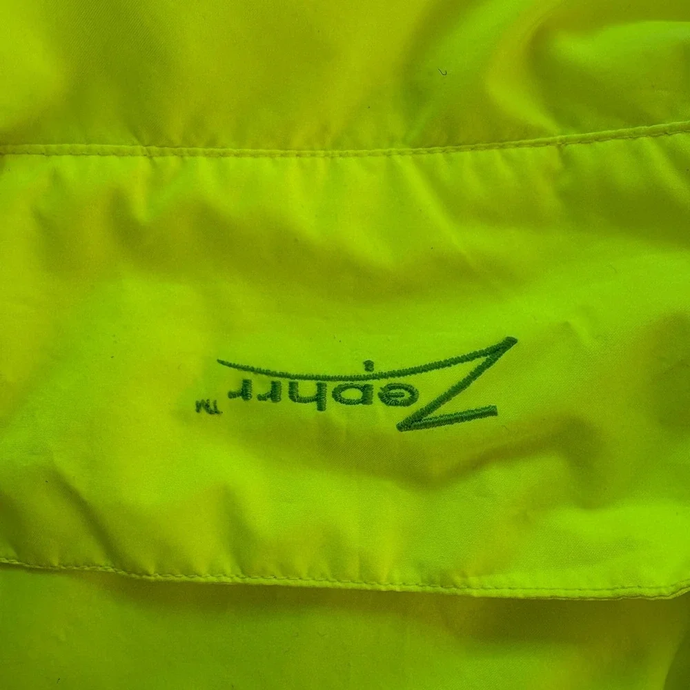 Pearl Izumi Zephrr‎ Cycling Jacket Neon Yellow High Vis Windbreaker Mens Small